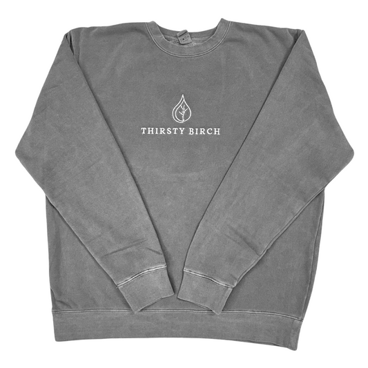logo crewneck ashed granite
