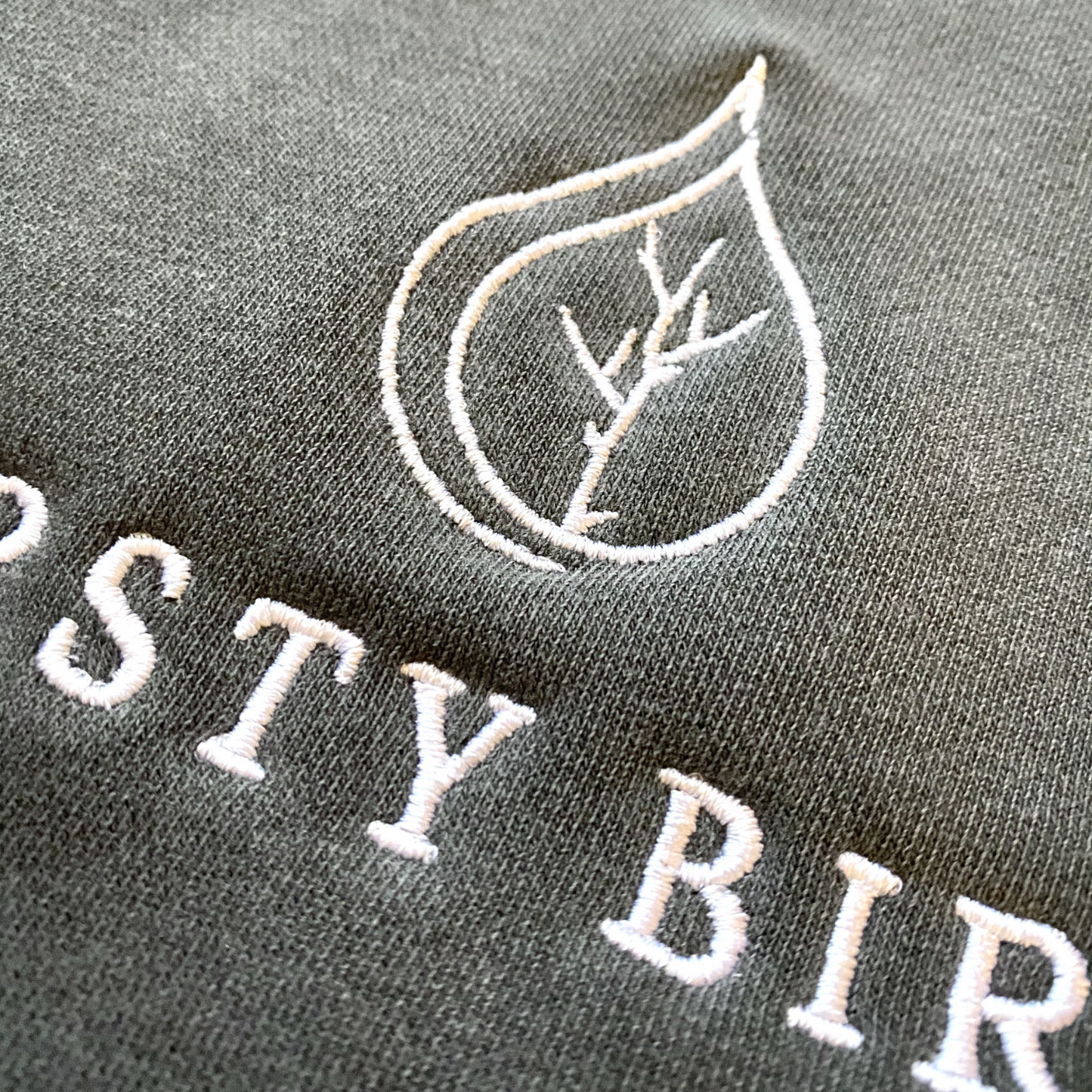 logo crewneck ashed granite